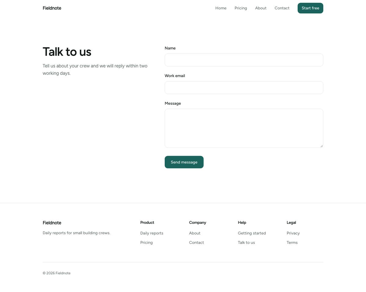 Contact, English