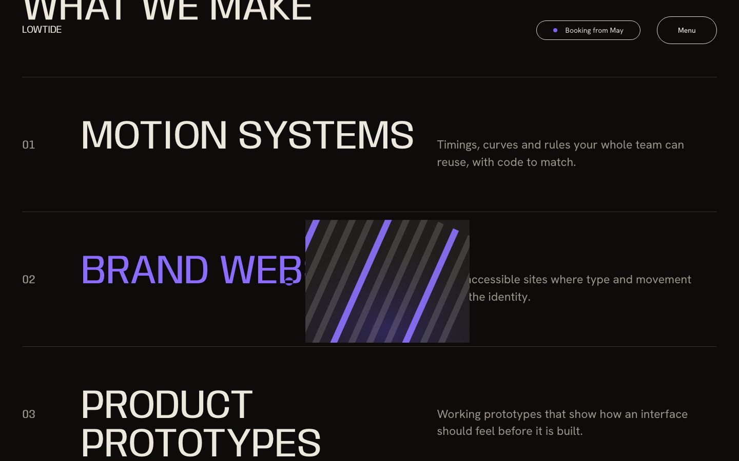 Services hover